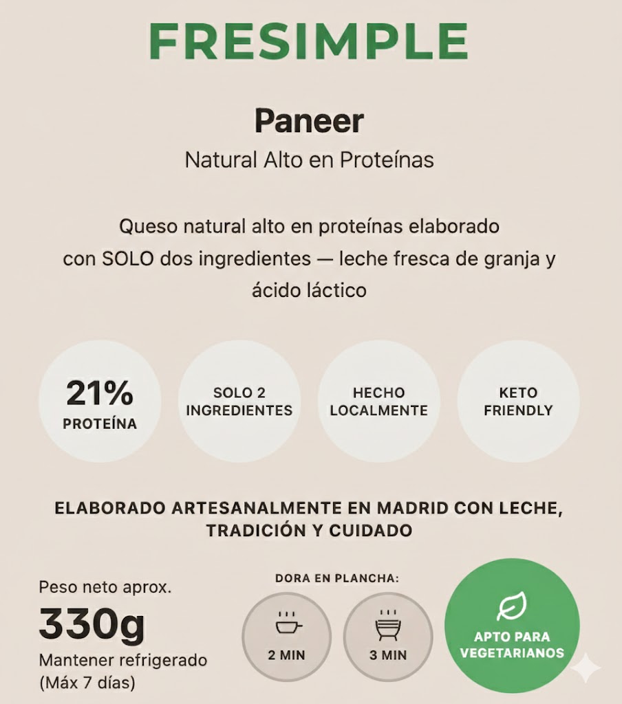 Paneer Fresimple - Etiqueta Frontal