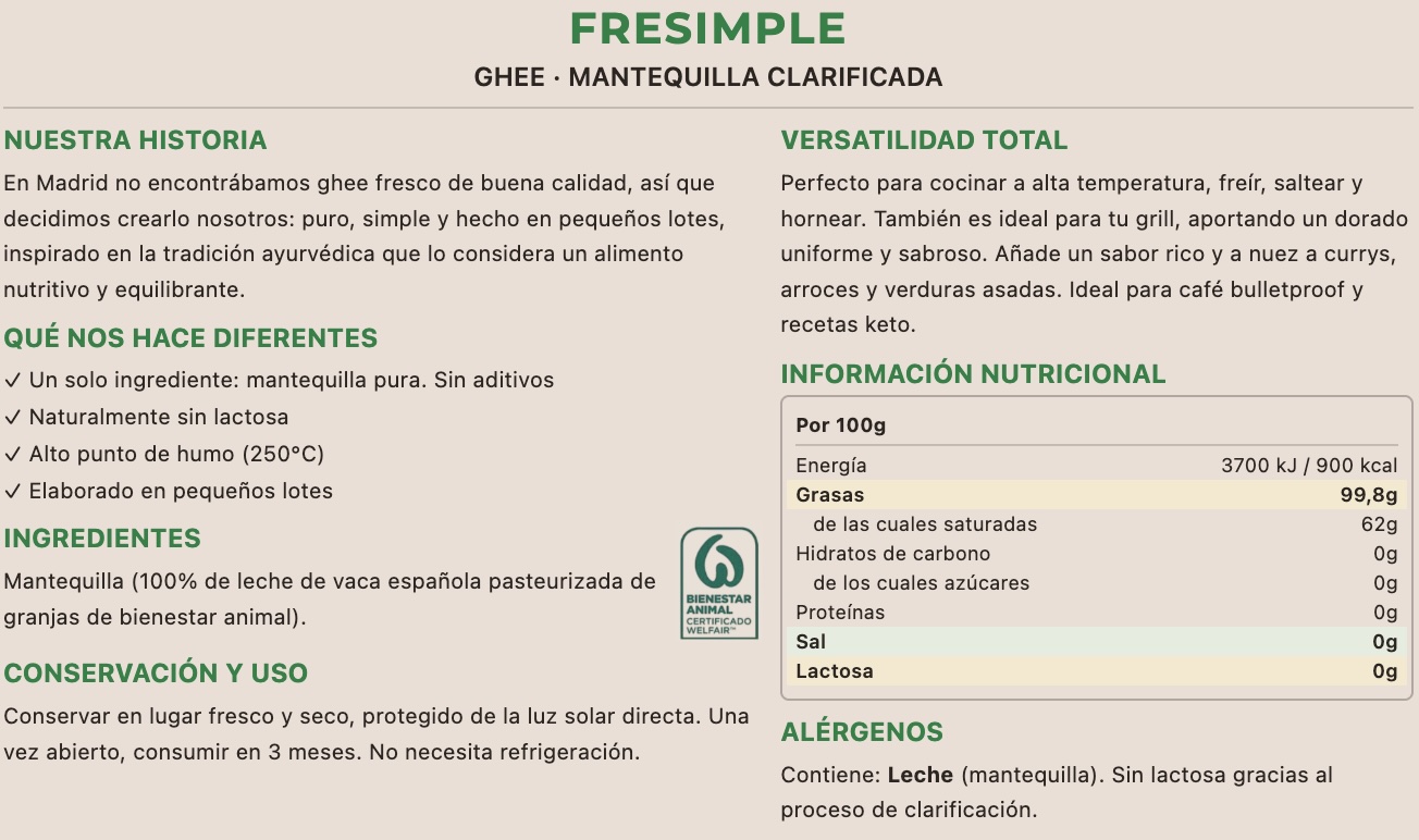 Ghee Fresimple - Vista Posterior