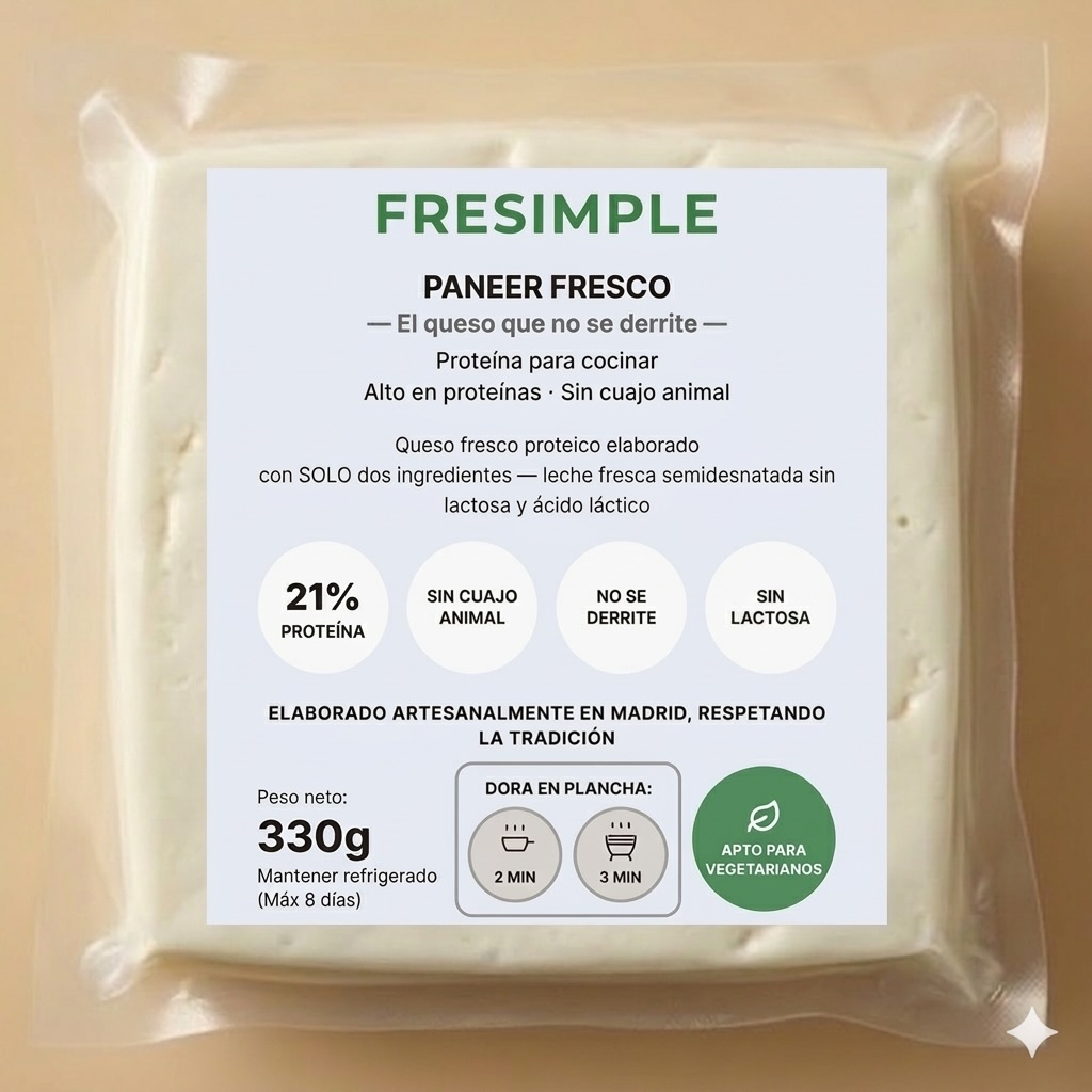 Paneer Fresimple Sin Lactosa - Empaquetado